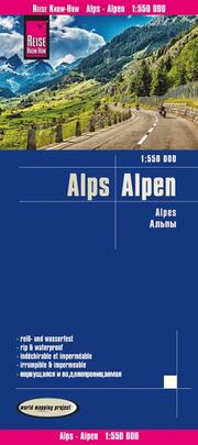 Landkarte Alpen/Alps (1:550.000)