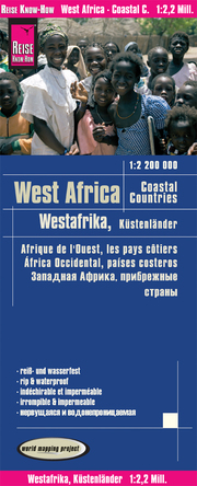 Landkarte Westafrika, Küstenländer (1:2.200.000): von Senegal bis Nigeria