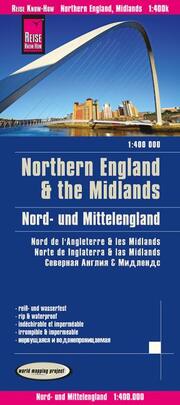 Landkarte Nord- und Mittelengland/Northern England & the Midlands (1:400.000)