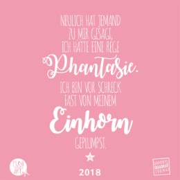 Einhorn Kalender 2018