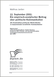 11. September 2001: Ein empirisch-analytischer Beitrag über politische Kommunikation