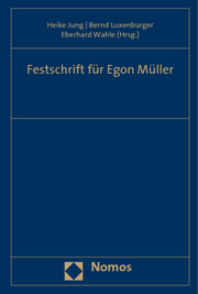 Festschrift für Egon Müller - Cover