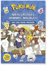 Pokémon: Mein großes Wimmel-Malbuch - Ash und seine Freunde - Cover
