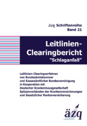Leitlinien-Clearingbericht 'Schlaganfall' - Cover