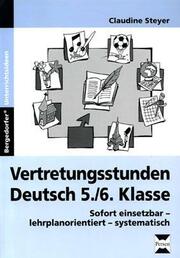 Vertretungsstunden Deutsch 5./6. Klasse - Cover