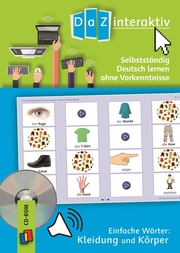 Selbstständig Deutsch lernen ohne Vorkenntnisse - einfache Wörter: Kleidung und Körper - Pro-Lizenz
