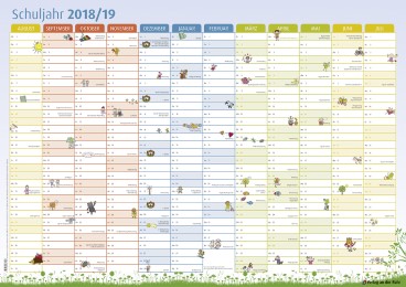 Der Schuljahres-Wandkalender 2018/2019