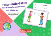 Erste-Hilfe-Sätze: Kita-Kinder lernen Deutsch mit Bildkarten - Cover
