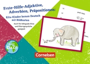 Erste-Hilfe-Adjektive, Adverbien, Präpositionen: Kita-Kinder lernen Deutsch mit Bildkarten - Cover