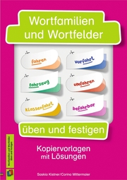 Wortfamilien und Wortfelder üben und festigen - Cover