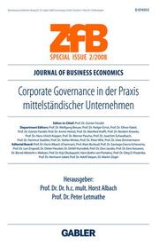 Corporate Governance in der Praxis mittelständischer Unternehmen - Cover