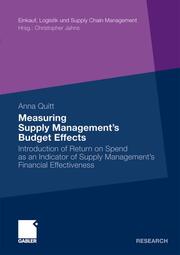 Measuring Supply Managements Budget Effects - Cover