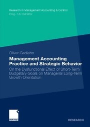 Management Accounting Practice and Strategic Behavior - Cover