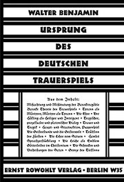 Ursprung des deutschen Trauerspiels - Cover