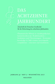 Ökonomisches Wissen in enzyklopädischen Sammelwerken des 18. Jahrhunderts - Strukturen und Übersetzungen - Cover