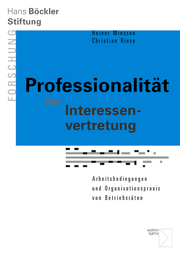 Professionalität der Interssenvertretung - Cover
