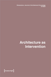 Dimensions. Journal of Architectural Knowledge - Cover
