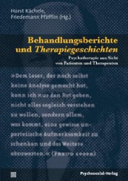 Behandlungsberichte und Therapiegeschichten - Cover