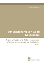 Zur Entstehung von Good Governance - Cover