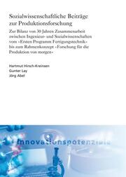 Sozialwissenschaftliche Beiträge zur Produktionsforschung - Cover