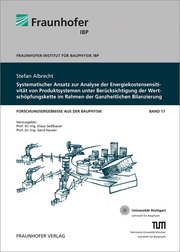 Systematischer Ansatz zur Analyse der Energiekostensensitivität von Produktsystemen unter Berücksichtigung der Wertschöpfungskette im Rahmen der Ganzheitlichen Bilanzierung. - Cover