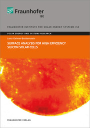 Surface Analysis for High Efficiency Silicon Solar Cells.