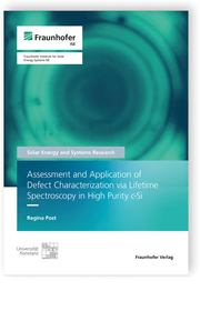 Assessment and Application of Defect Characterization via Lifetime Spectroscopy - Cover