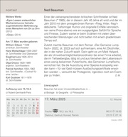 Literatur Tagesabreißkalender 2025 - Kulturkalender - Autoren, Werke, Hörbücher - Illustrationen 2