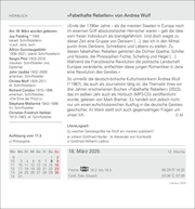 Literatur Tagesabreißkalender 2025 - Kulturkalender - Autoren, Werke, Hörbücher - Abbildung 4
