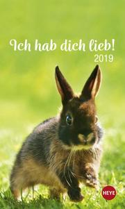 Mini Kaninchen Ich hab dich lieb! - Kalender 2019