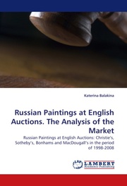 Russian Paintings at English Auctions.The Analysis of the Market - Cover