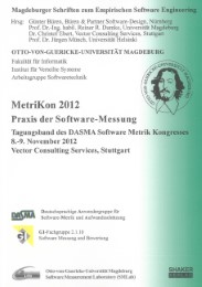 MetriKon 2012 - Praxis der Software-Messung
