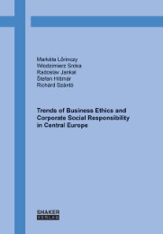 Trends of Business Ethics and Corporate Social Responsibility in Central Europe