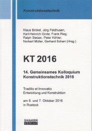 14. Gemeinsames Kolloquium Konstruktionstechnik 2016 - Cover
