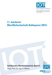 11. Aachener Oberflächentechnik Kolloquium 2016 - Cover