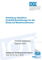 Entwicklung triboaktiver (Cr,Al,X)N-Beschichtungen für den Einsatz auf Maschinenelementen - Cover
