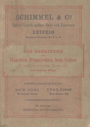 Die Bereitung von Liquoeren, Branntweinen, Arac, Cognac, Frankbranntwein, Rum etc. auf kaltem Wege (Reprint von 1892)