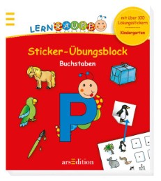 Lernraupe - Sticker-Übungsblock Buchstaben