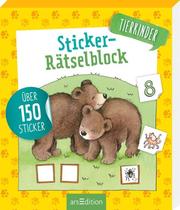 Sticker-Rätselblock Tierkinder - Cover