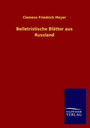 Belletristische Blätter aus Russland - Cover