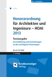 Honorarordnung für Architekten und Ingenieure - HOAI 2013 - Cover