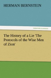 The History of a Lie 'The Protocols of the Wise Men of Zion' - Cover