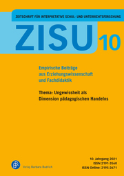 ZISU 10,2021 - Zeitschrift für interpretative Schul- und Unterrichtsforschung - Cover