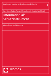 Information als Schutzinstrument - Cover