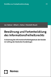 Bewährung und Fortentwicklung des Informationsfreiheitsrechts - Cover