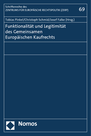 Funktionalität und Legitimität des Gemeinsamen Europäischen Kaufrechts - Cover