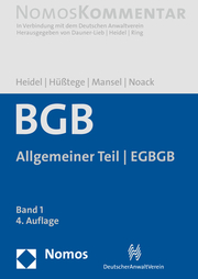 Bürgerliches Gesetzbuch/BGB 1 - Allgemeiner Teil, EGBGB - Cover