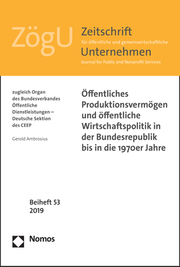 Öffentliches Produktionsvermögen und öffentliche Wirtschaftspolitik in der Bunde - Cover