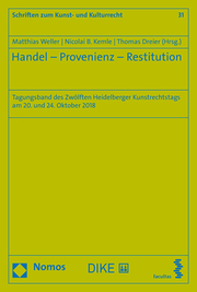 Handel - Provenienz - Restitution - Cover