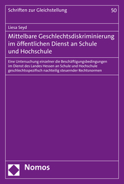 Mittelbare Geschlechtsdiskriminierung im öffentlichen Dienst an Schule und Hochschule - Cover
